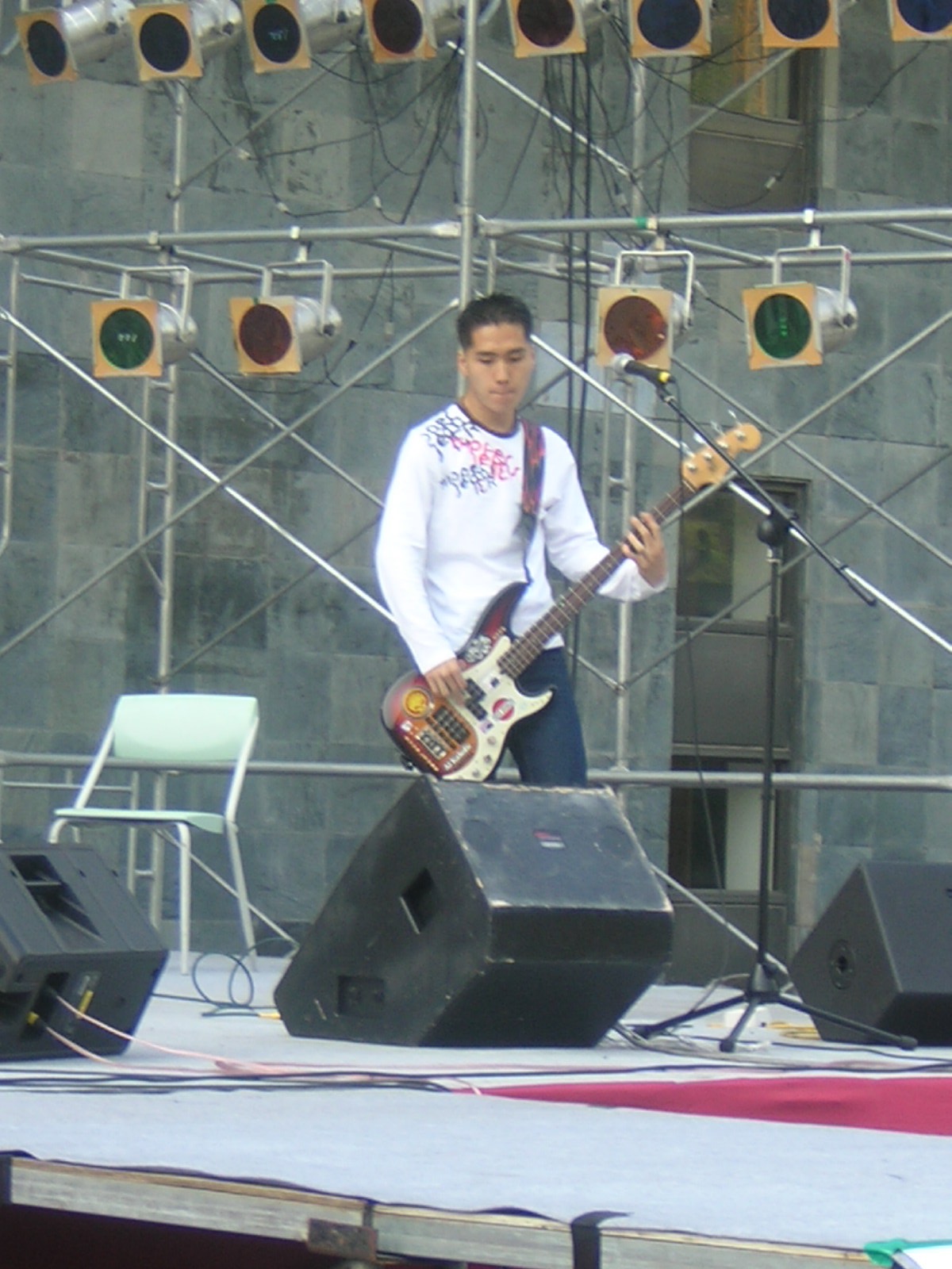 Playing bass live
